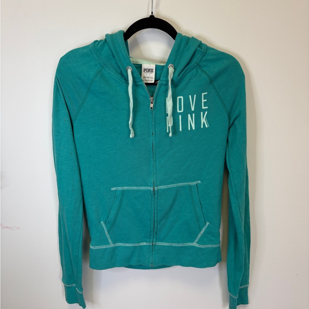 PINK Victoria's Secret Teal Hoodie
